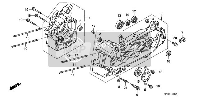 Honda SES150 2003 Crankcase 1 for a 2003 Honda SES150